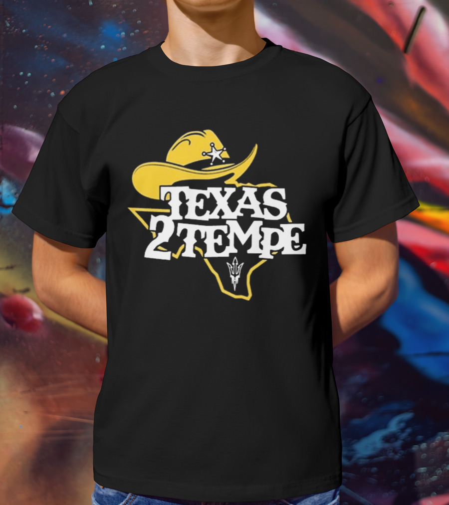 Kenny Dillingham Texas 2 Tempe Cowboy Hat State Outline Pitchfork T-Shirt