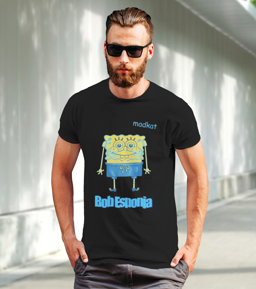 Madkat X Bob Esponja Collaboration Featuring Iconic Sponge Character T-Shirt