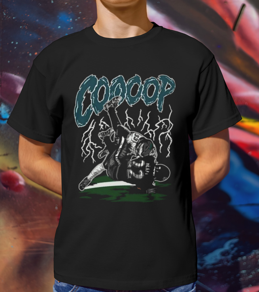 DB Cooper DeJean Derrick Henry Coooop Football Tackle With Lightning Background T-Shirt