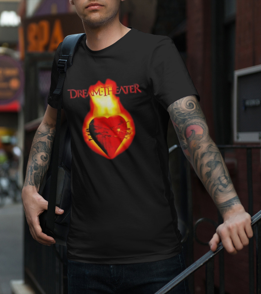 Dream Theater Burning Heart Visual Revolver Winter T-Shirt