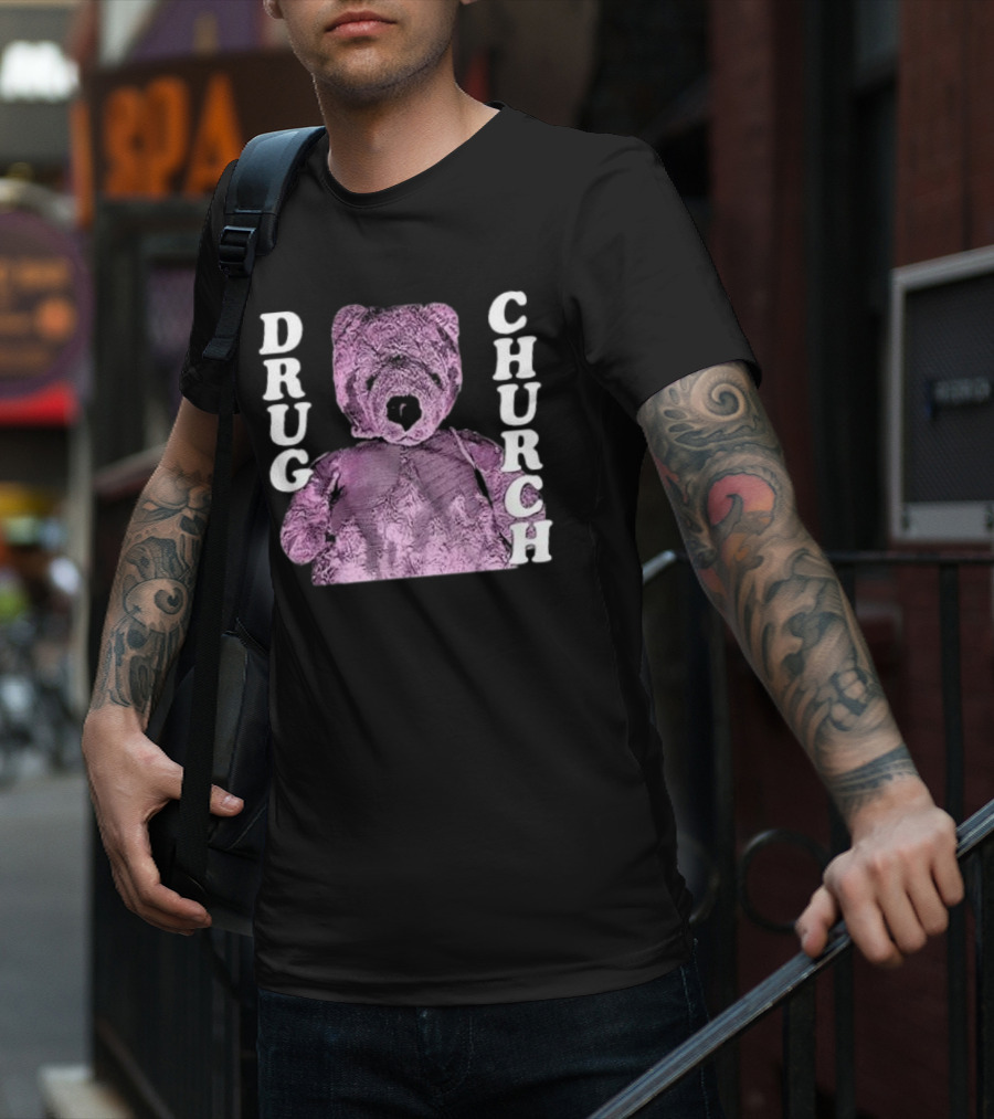 Drug Church Purple Teddy Bear T-Shirt
