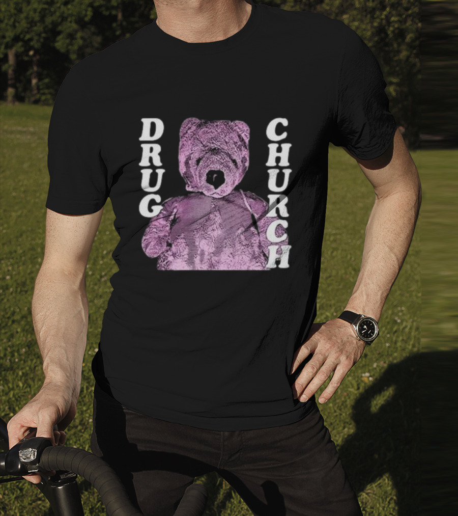 Drug Church Purple Teddy Bear T-Shirt