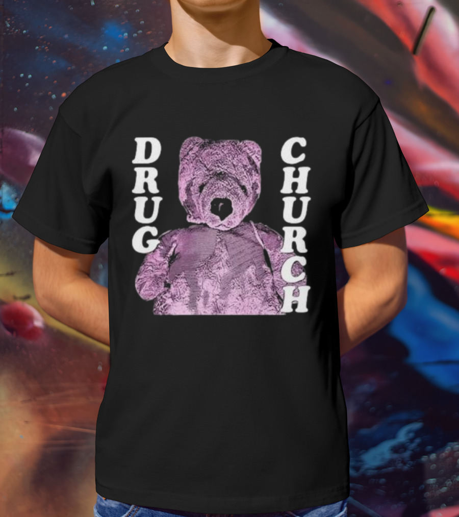 Drug Church Purple Teddy Bear T-Shirt
