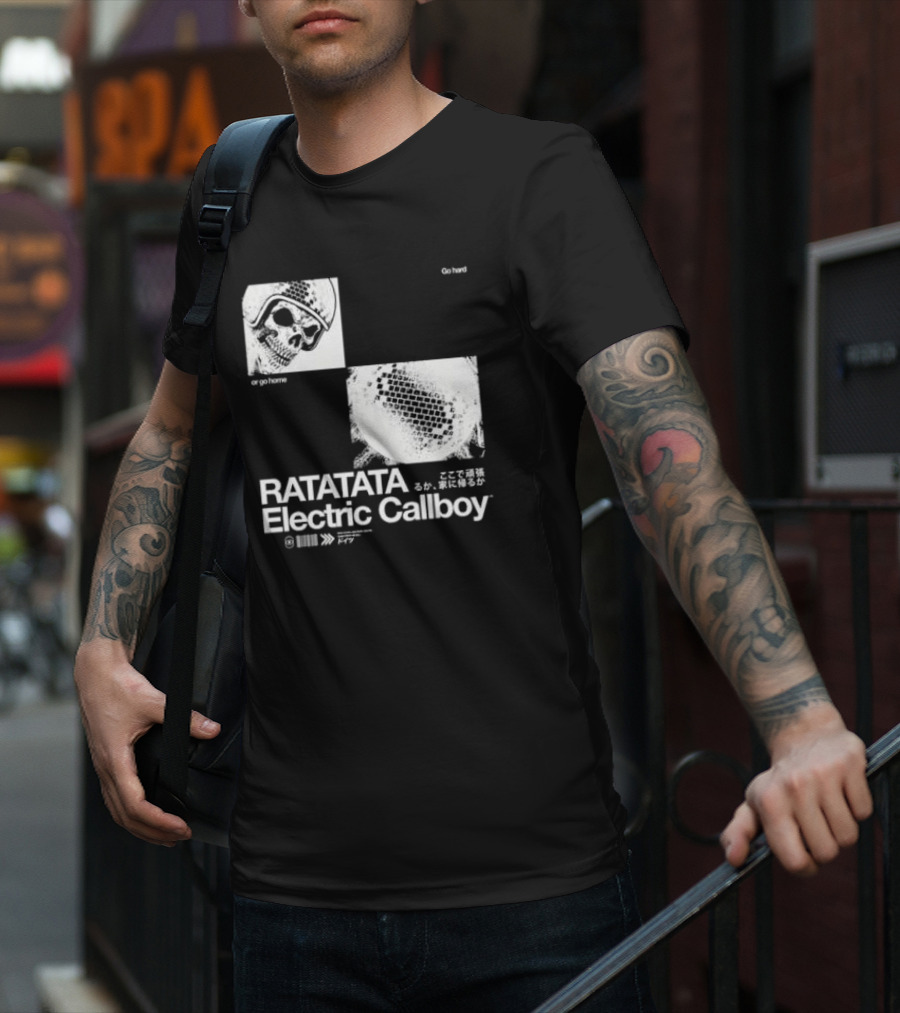Electric Callboy Ratatata Skull Disco Go Hard Or Go Home T-Shirt