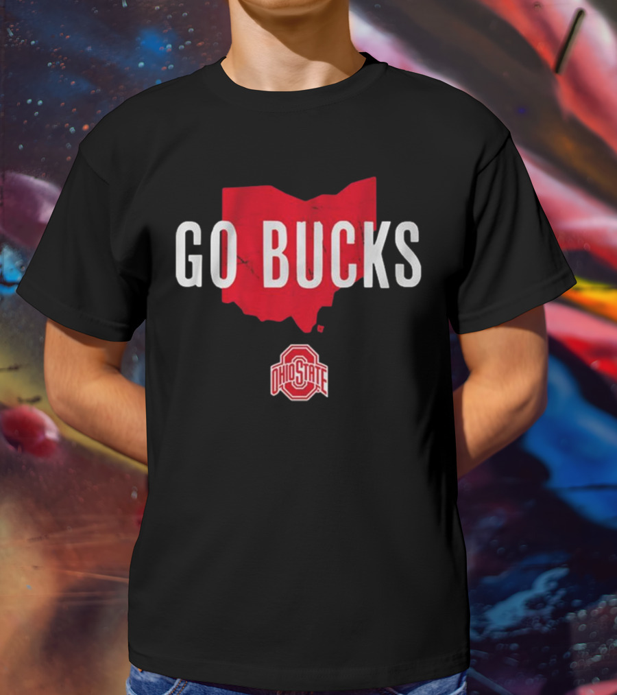 Ohio State Go Bucks Red Map T-Shirt