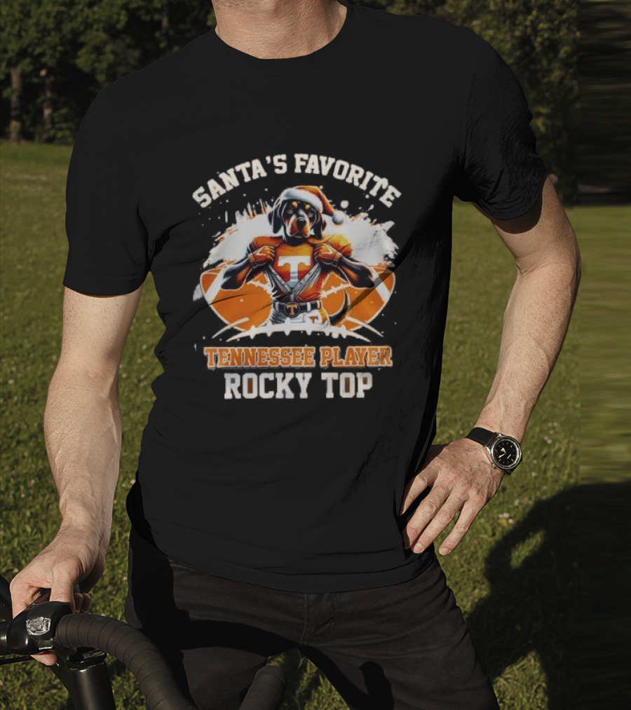 Santa's Favorite Tennessee Player Rocky Top T-Shirt