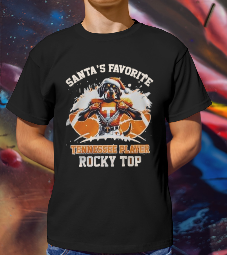 Santa's Favorite Tennessee Player Rocky Top T-Shirt