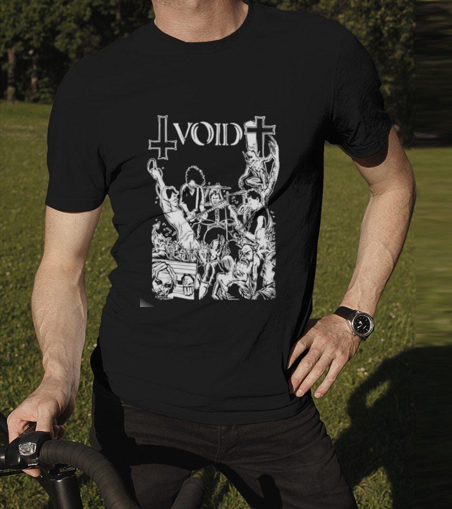 Void Time To Die Band Artwork With Crosses And Skeletons T-Shirt
