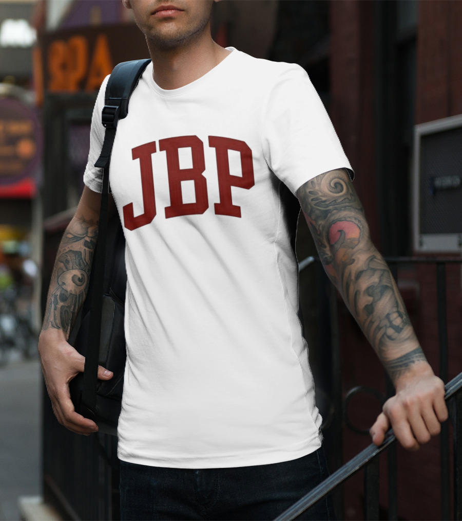 JBP Cream Bold Red Letters T-Shirt