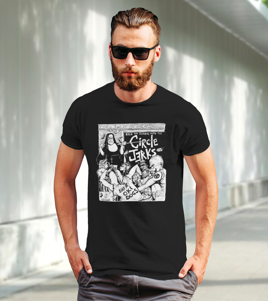 Back To School With The Circle Jerks Eat At OK Dogs T-Shirt