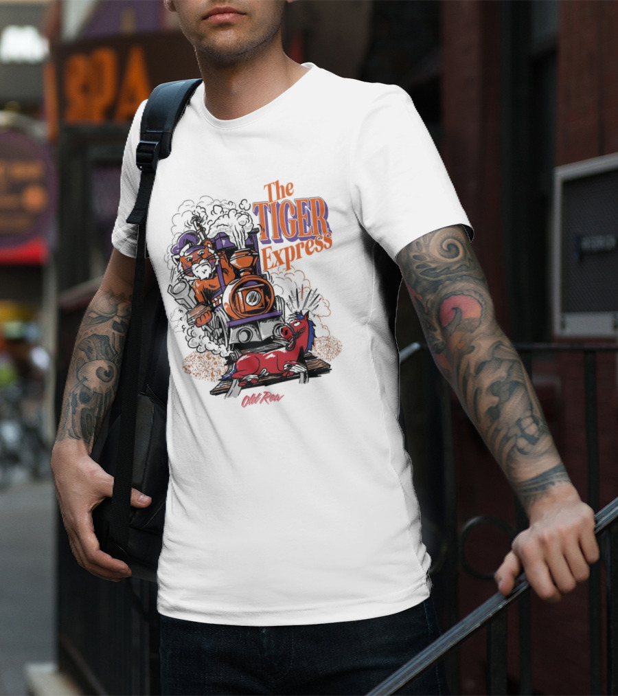 Clemson Tigers The Tiger Express Old Row Steam Train T-Shirt
