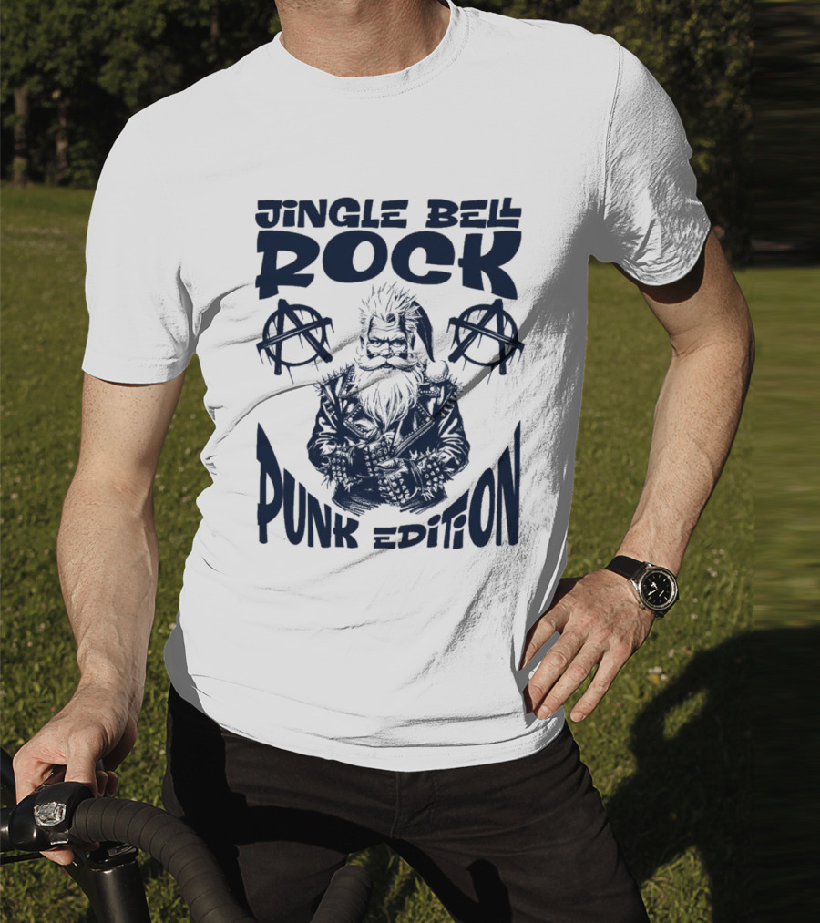 Jingle Bell Rock Punk Edition Anarchy Santa Claus T-Shirt