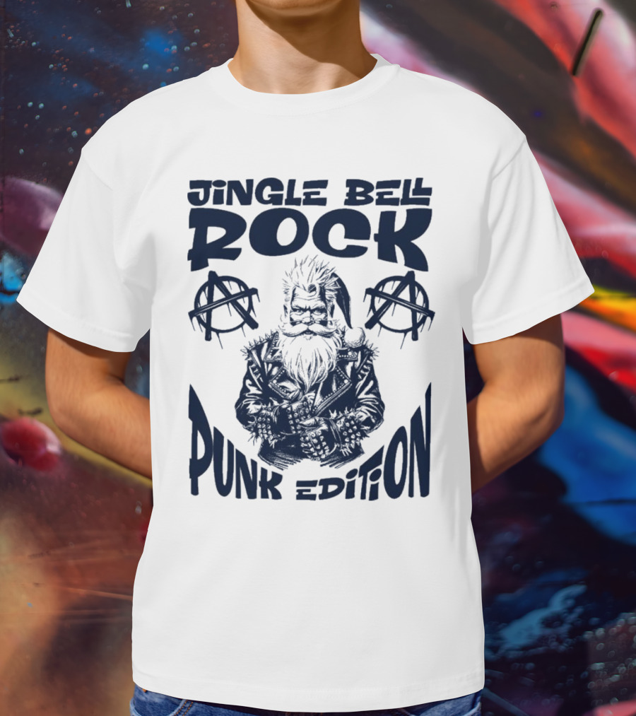 Jingle Bell Rock Punk Edition Anarchy Santa Claus T-Shirt