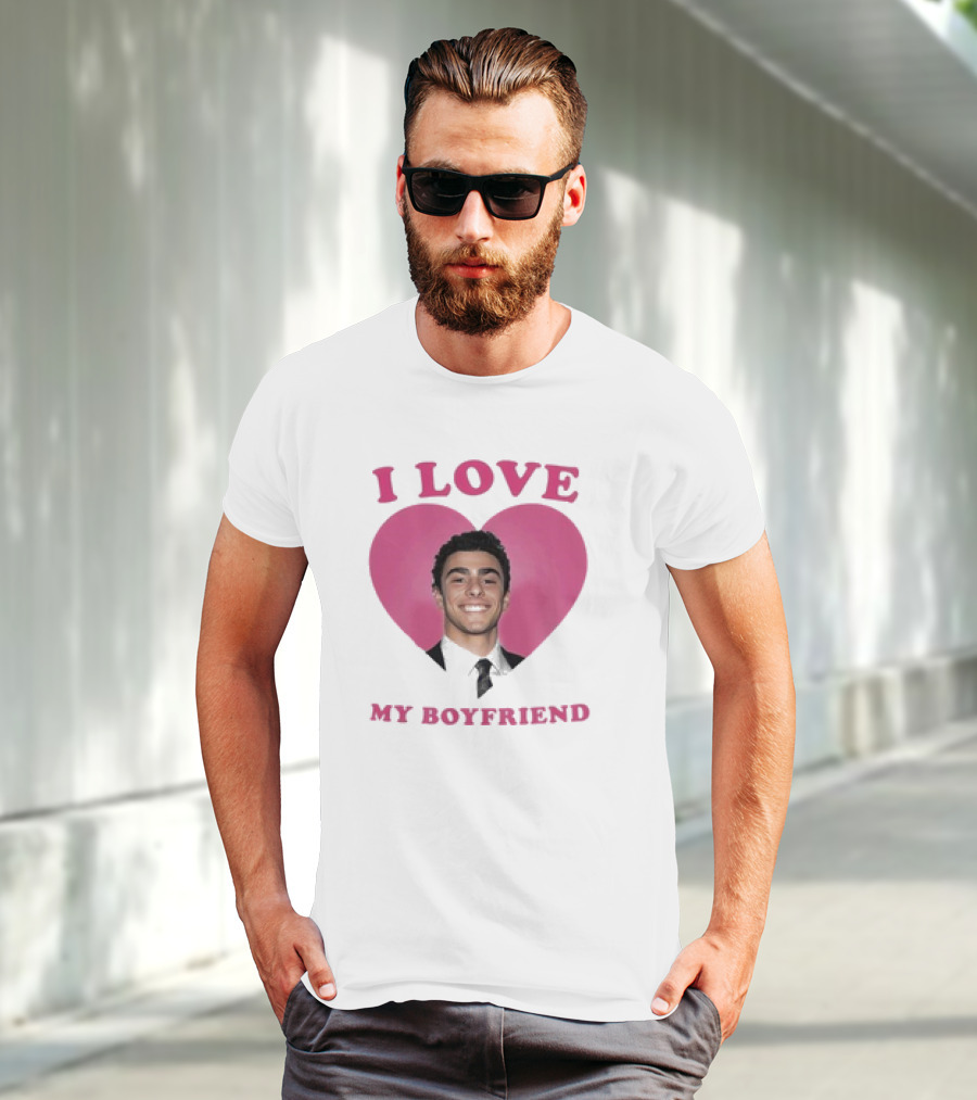 I Love My Boyfriend Luigi Mangione Heart T-Shirt