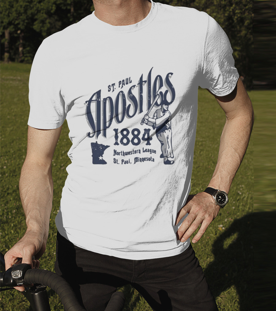 St. Paul Apostles 1884 Northwestern League St. Paul Minnesota Vintage Defunct Baseball Teams T-Shirt