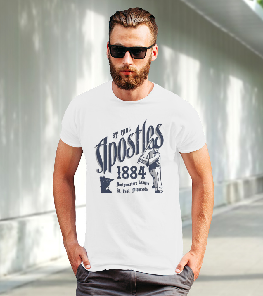 St. Paul Apostles 1884 Northwestern League St. Paul Minnesota Vintage Defunct Baseball Teams T-Shirt