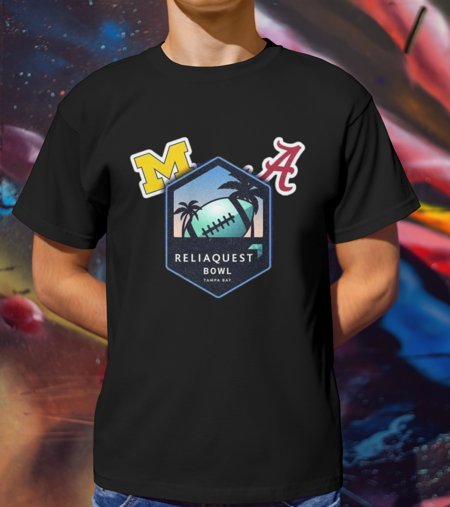 Reliaquest Bowl Michigan M Alabama A Tampa Bay Football December 31 T-Shirt