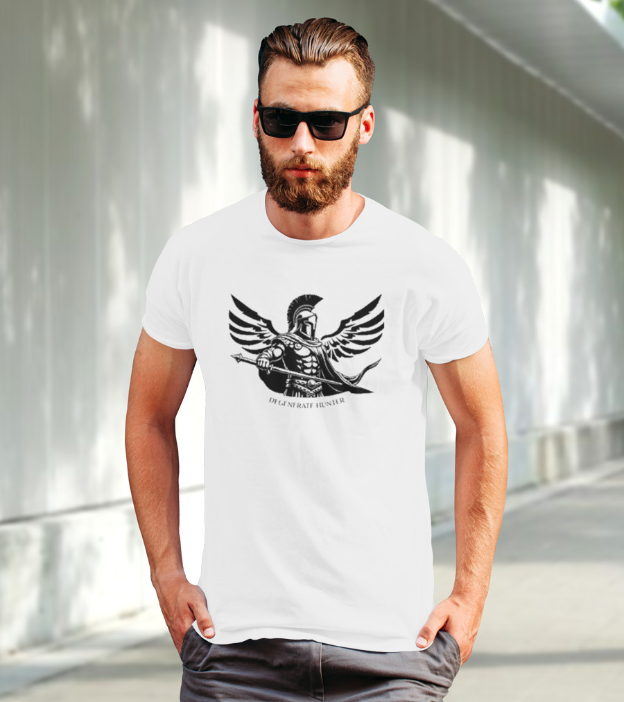 Petey B Winged Roman Gladiator Degenerate Hunter T-Shirt