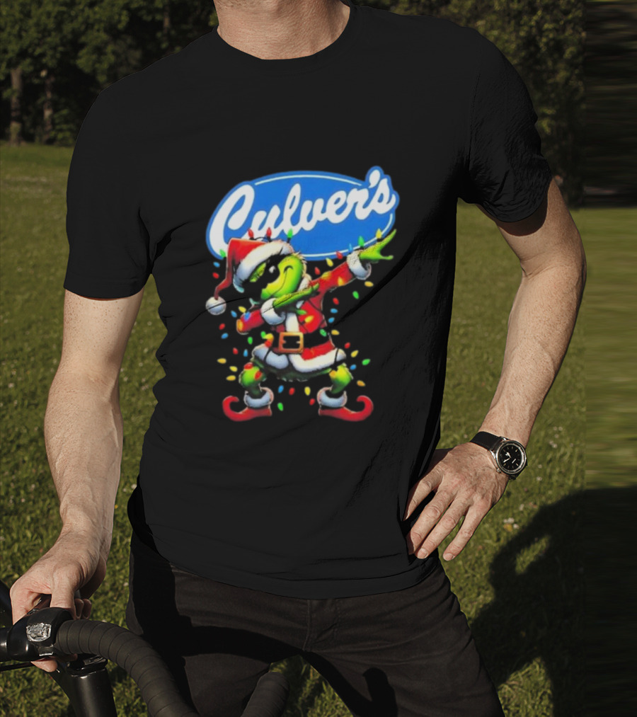 Culver's Santa Grinch Dabbing Christmas T-Shirt
