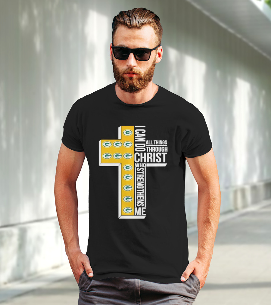 Green Bay Packers I Can Do All Things Through Christ Who Strengthens Me T-Shirt