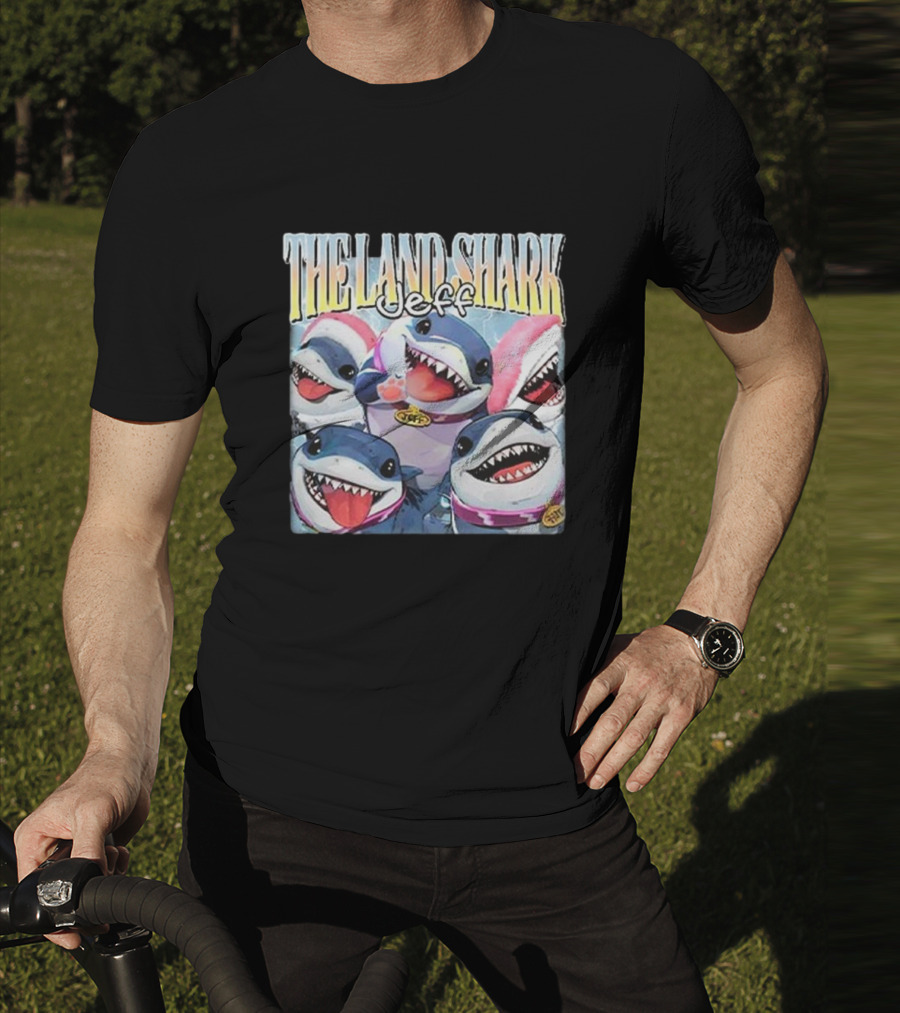 Jeff The Land Shark Smiling Cartoon Characters T-Shirt