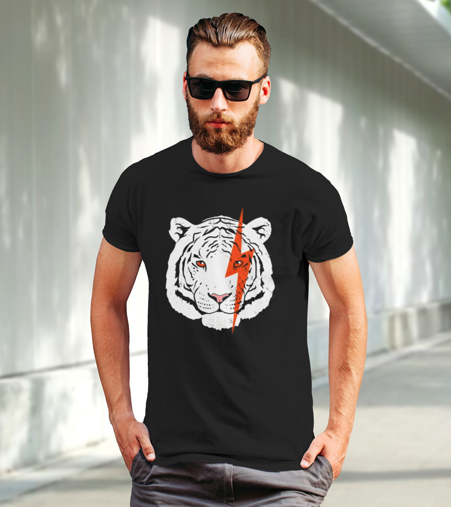 Cincinnati Bengals Lightning Tiger Logo T-Shirt