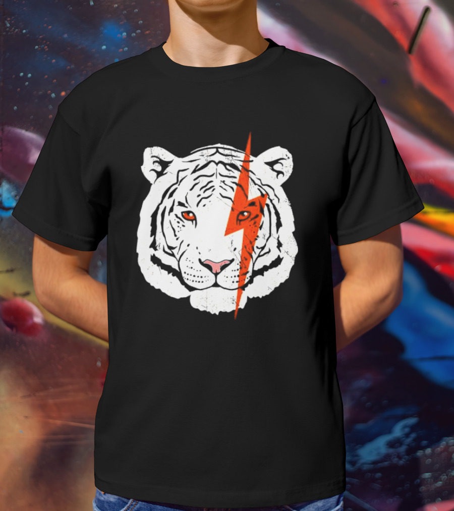 Cincinnati Bengals Lightning Tiger Logo T-Shirt