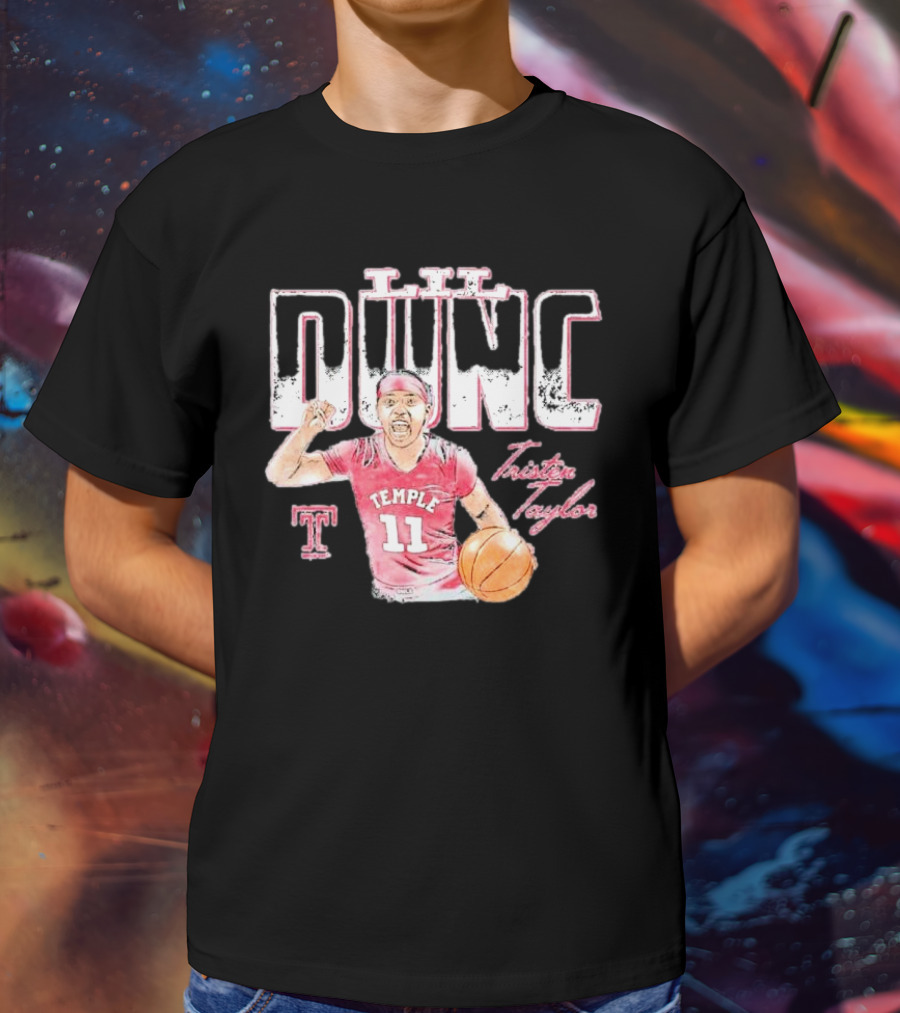 Lil Dunc Tristen Taylor Basketball Temple Owls Player T-Shirt