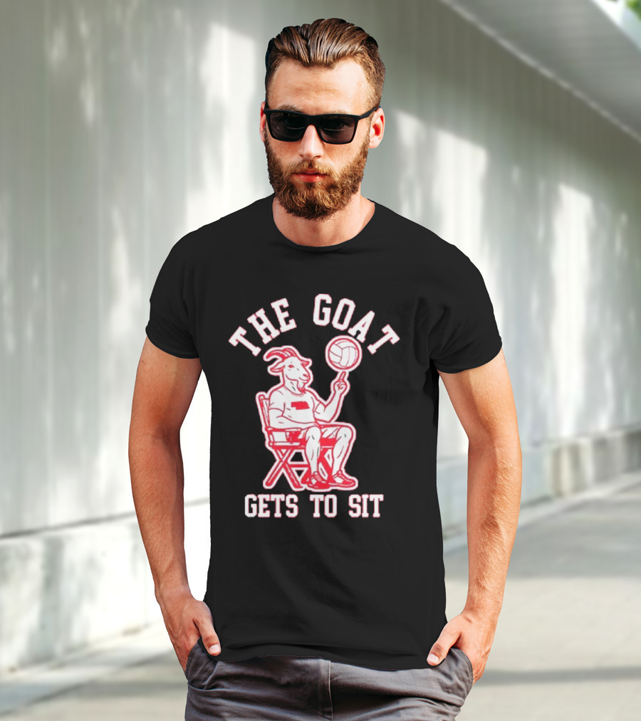 The Goat Gets To Sit Spinning Volleyball T-Shirt