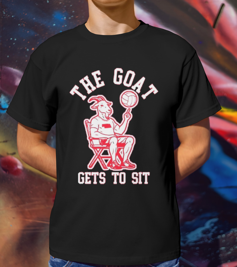 The Goat Gets To Sit Spinning Volleyball T-Shirt