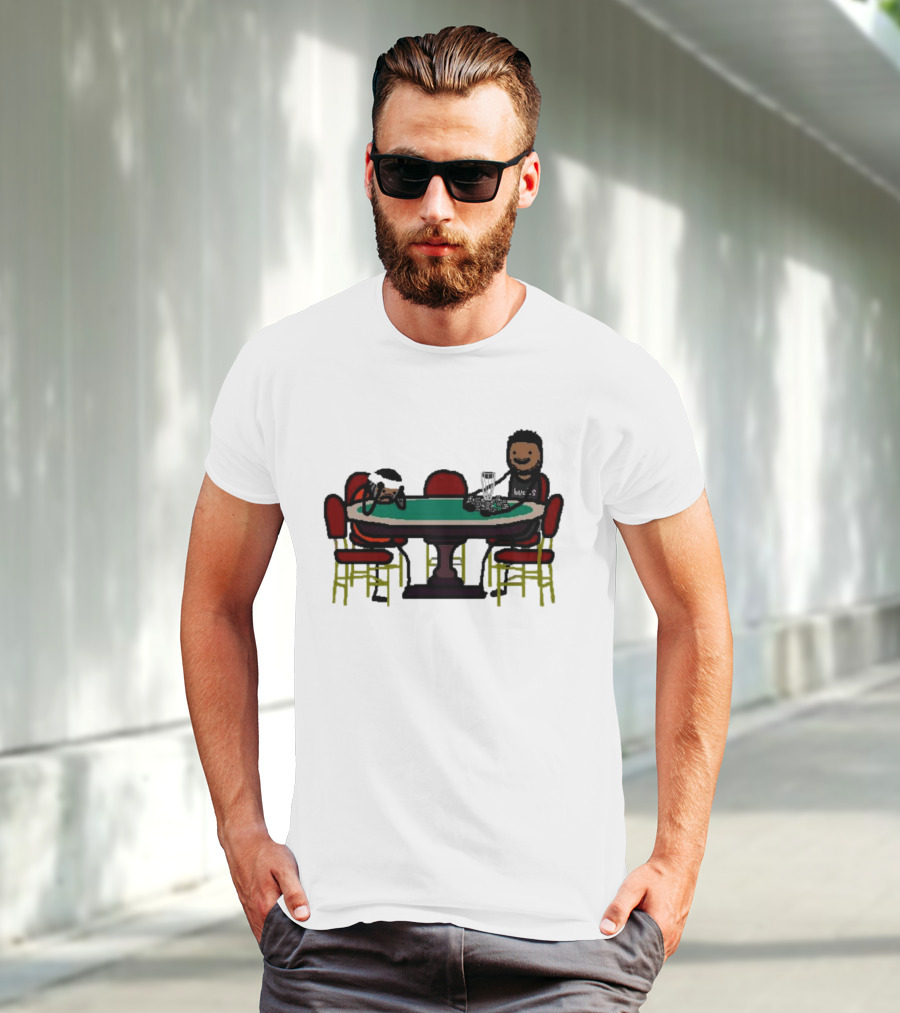 Giannis Antetokounmpo Milwaukee Bucks Poker Table Scene T-Shirt