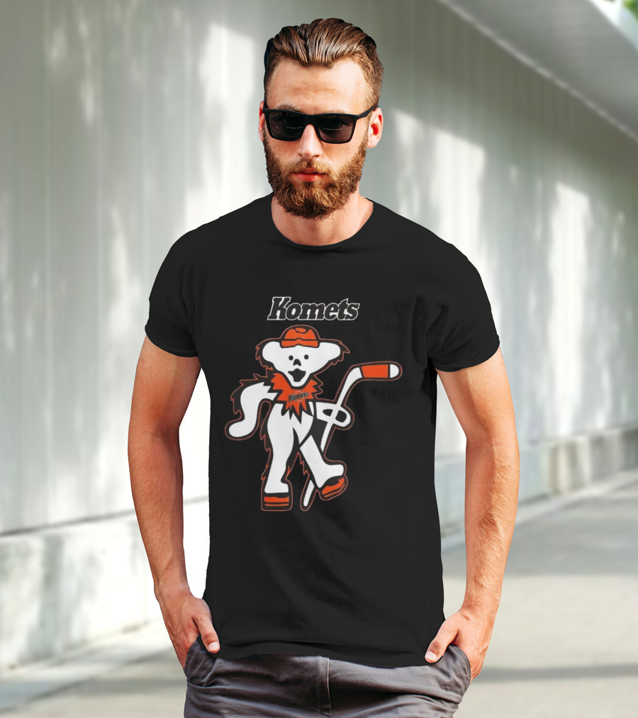 Komets Grateful Dead Hockey Bear Fan Night T-Shirt
