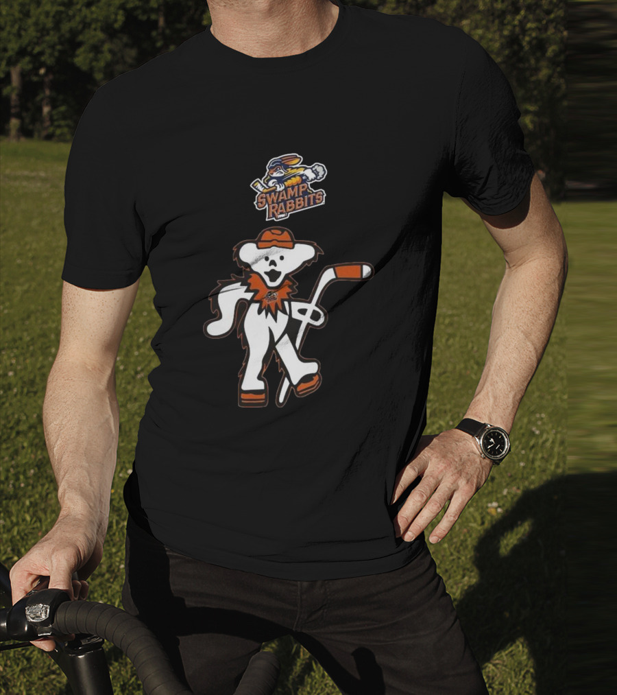 Swamp Rabbits Hockey Dancing Bear Logo Crossover Night For Fans T-Shirt