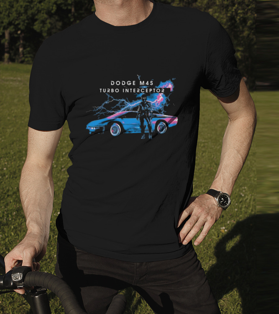 Dodge M4S Turbo Interceptor With Lightning And Wraith Character T-Shirt