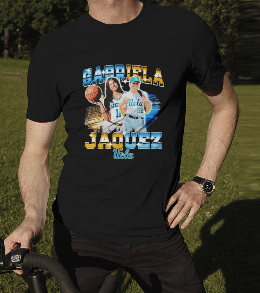 Gabriela Jaquez UCLA Bruins 10 32 Vintage Basketball Dual Image T-Shirt