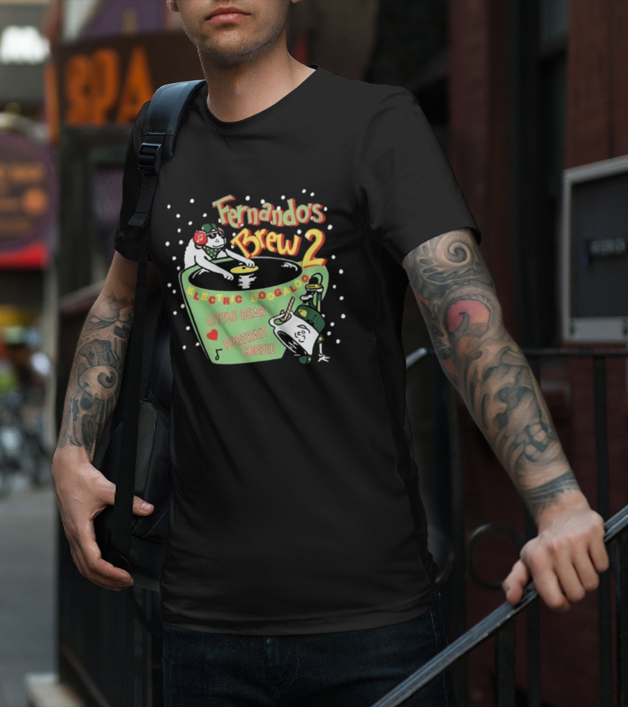 Fernando's Brew 2 Electric Boogaloo Little Bear Portrait Coffee T-Shirt