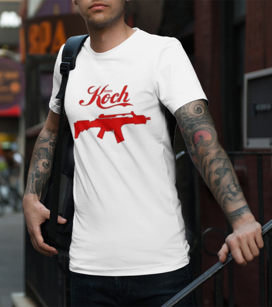 Enjoy Koch Heckler And Koch Coca Cola Style Red Gun T-Shirt