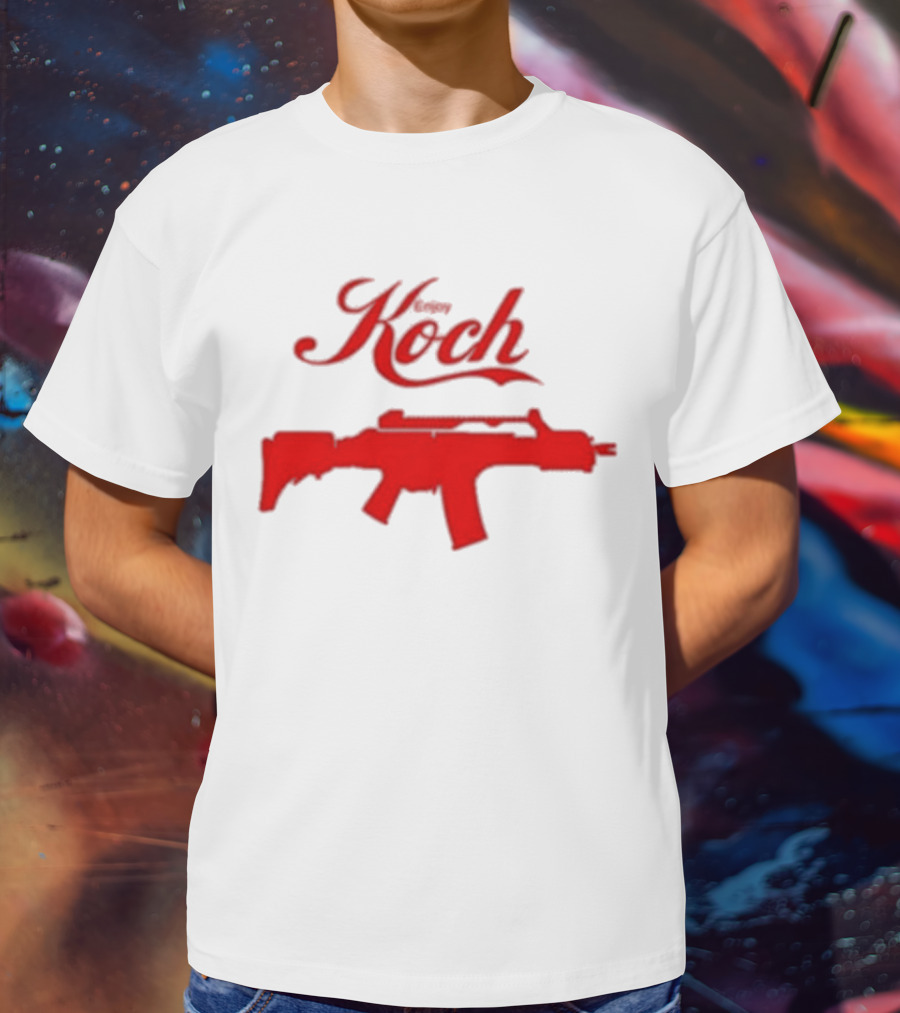 Enjoy Koch Heckler And Koch Coca Cola Style Red Gun T-Shirt