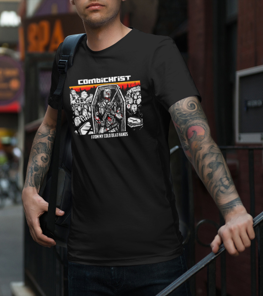 Combichrist From My Cold Dead Hands Zombie Apocalypse Graveyard Scene T-Shirt