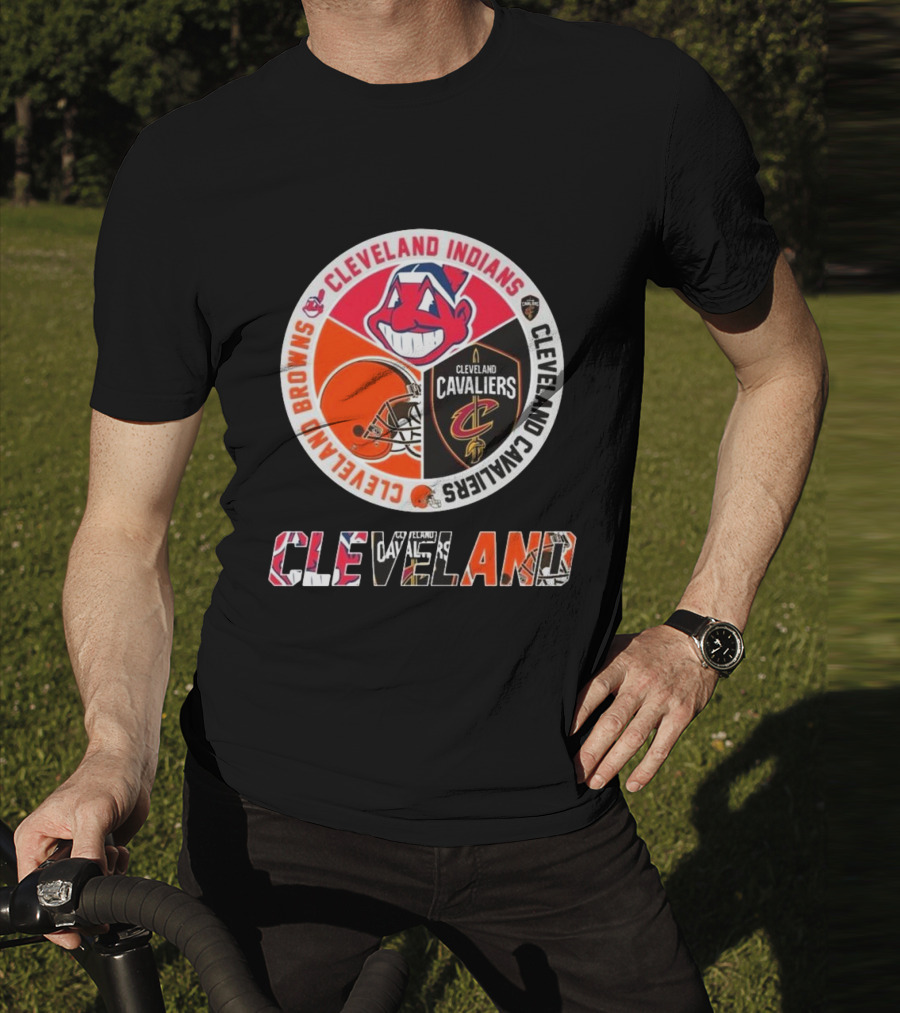 Cleveland Indians Cleveland Browns Cleveland Cavaliers Circle T-Shirt