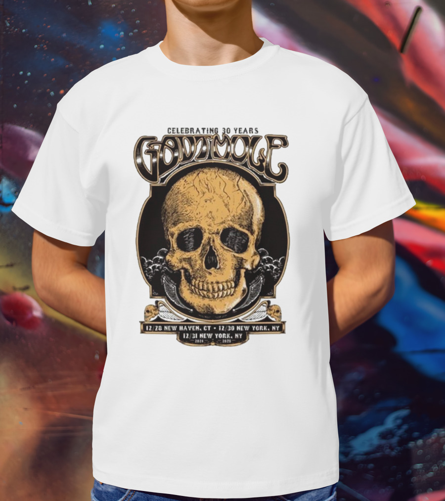 Celebrating 30 Years Gov’t Mule Skull Design Dec 28 New Haven CT Dec 30-31 New York NY T-Shirt