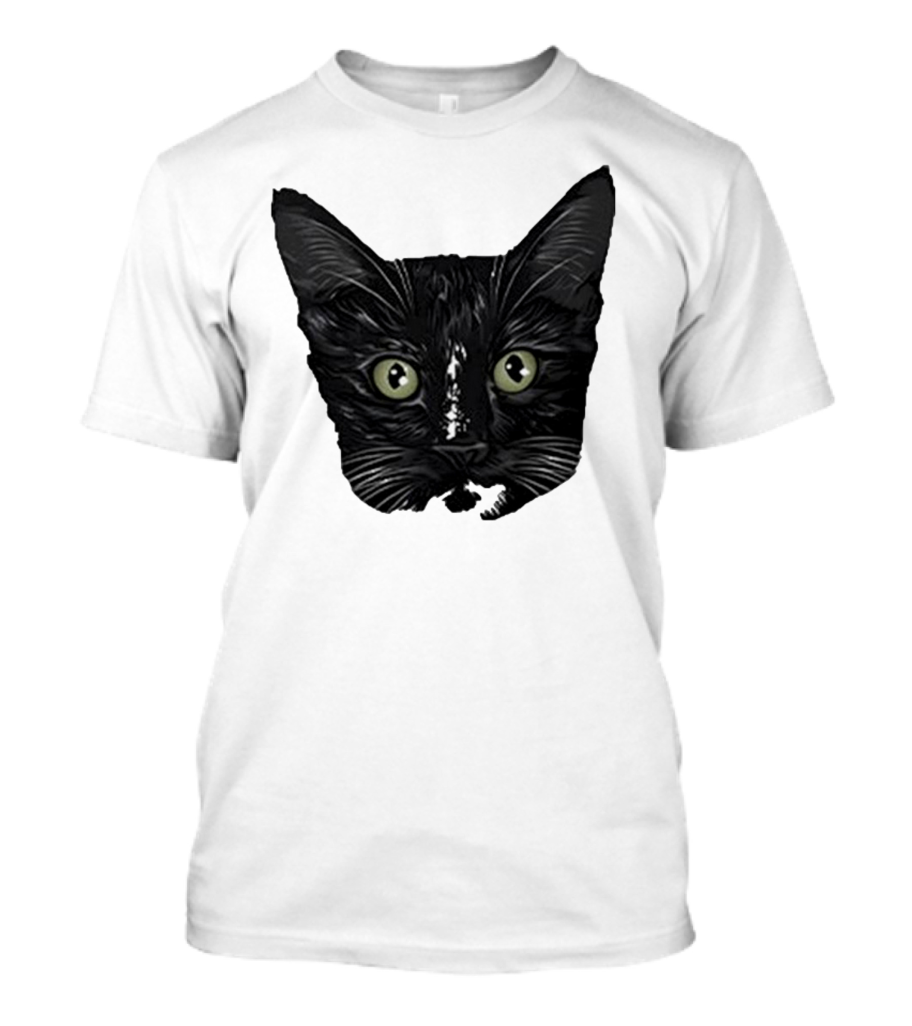 Michael Manigault Brave Green-Eyed Cat Face T-Shirt