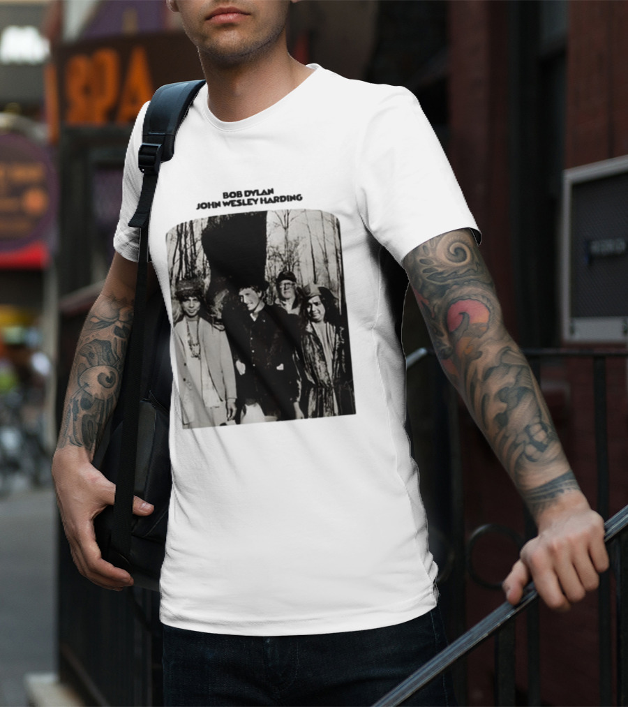 Bob Dylan John Wesley Harding Album Cover Image T-Shirt