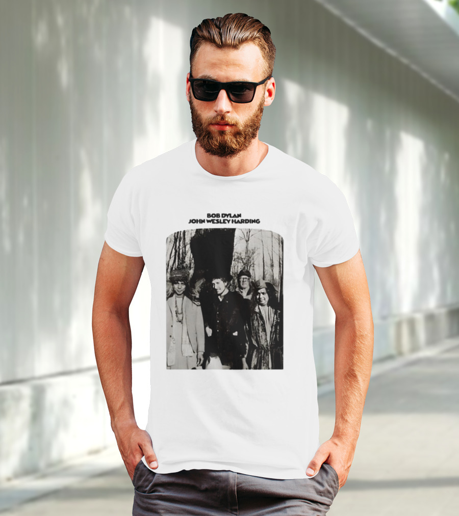 Bob Dylan John Wesley Harding Album Cover Image T-Shirt