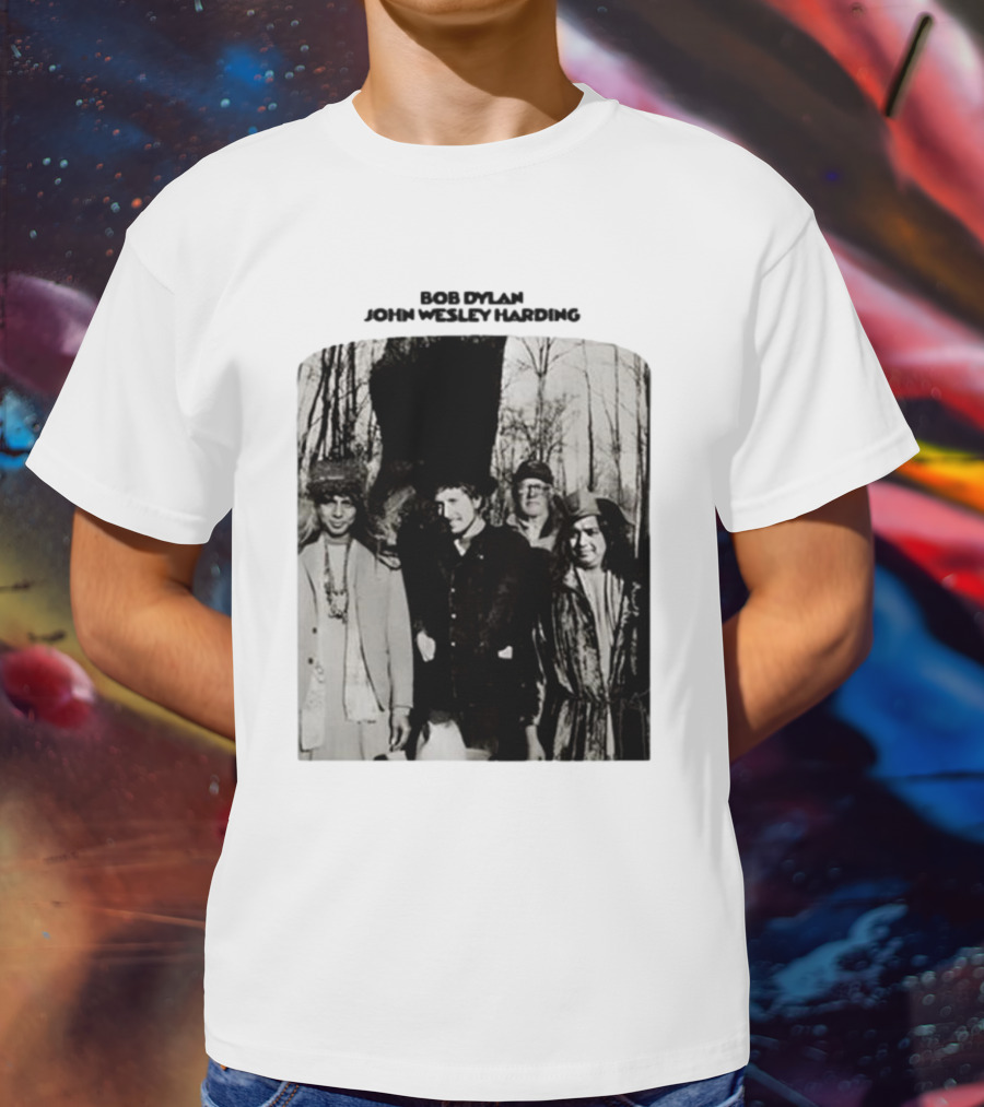Bob Dylan John Wesley Harding Album Cover Image T-Shirt