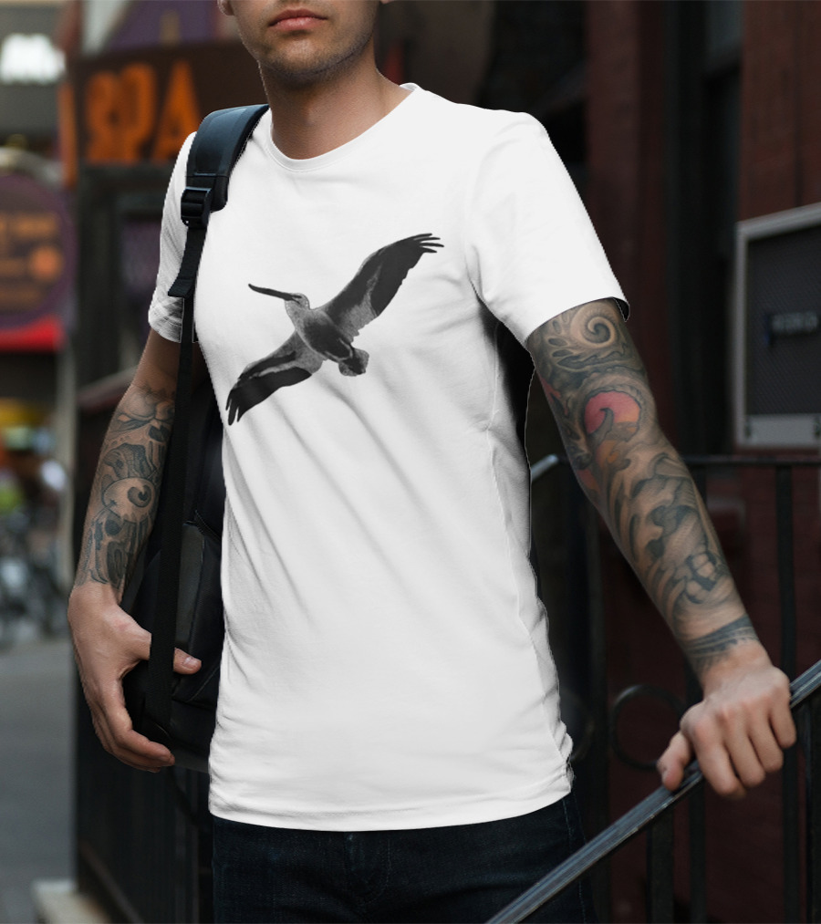 Staff Somewhere On The Northside Black And White Pelican T-Shirt