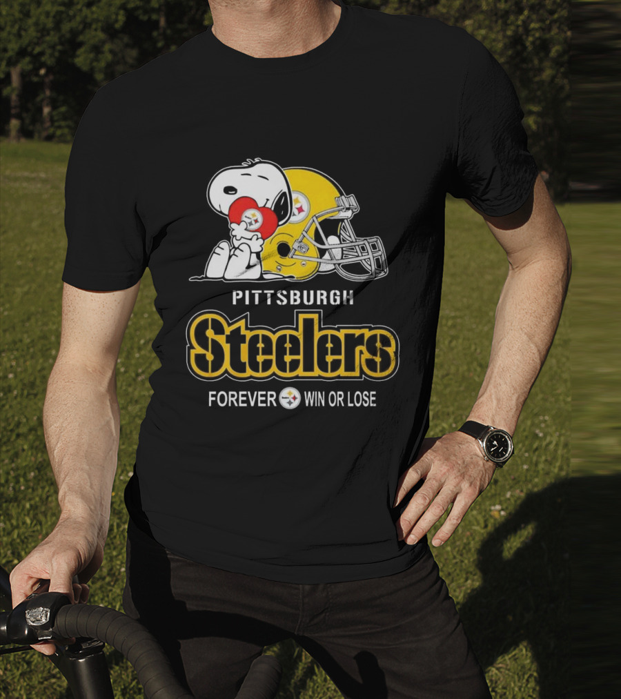 Snoopy Pittsburgh Steelers Forever Win Or Lose T-Shirt