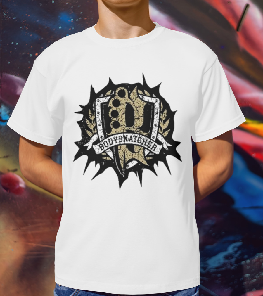 Bodysnatcher Brass Knuckles Emblem Mosh Club Badge T-Shirt