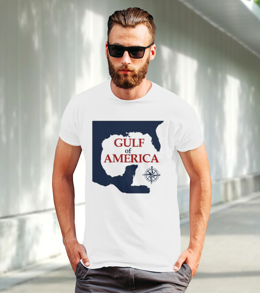 Gulf Of America Map Mark Kaye Compass T-Shirt