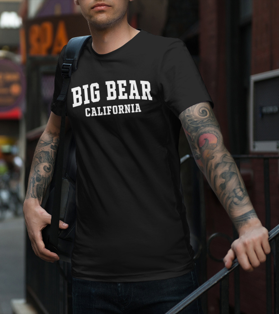 Big Bear California Bold Text Arch T-Shirt